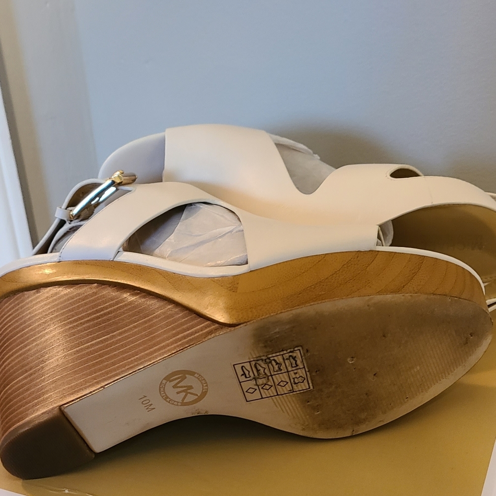 MK Josephine Wedge  Leather Sandal,